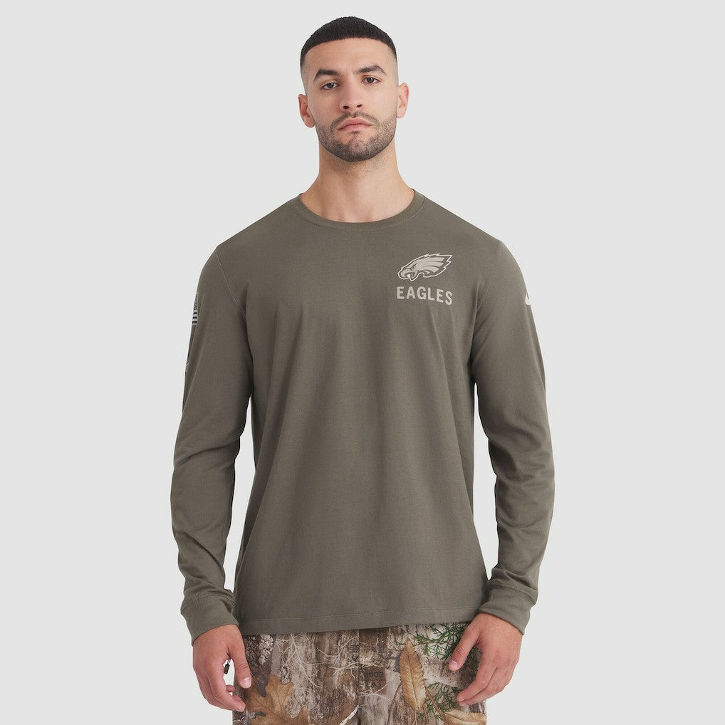 2025 Salute to Service Sideline Long Sleeve T-Shirt - Philadelphia Eagles