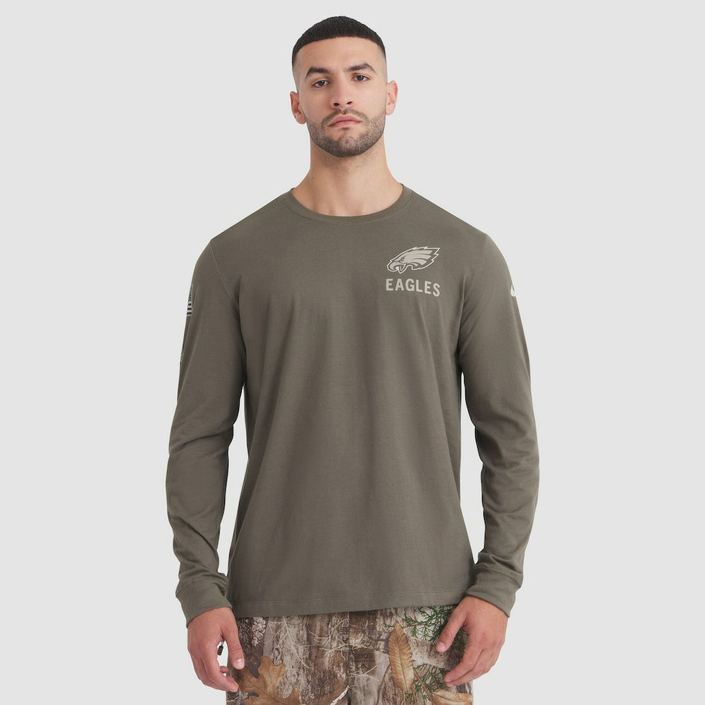 2025 Salute to Service Sideline Long Sleeve T-Shirt - Philadelphia Eagles
