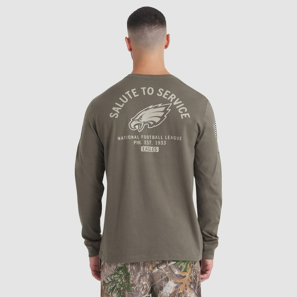 2025 Salute to Service Sideline Long Sleeve T-Shirt - Philadelphia Eagles