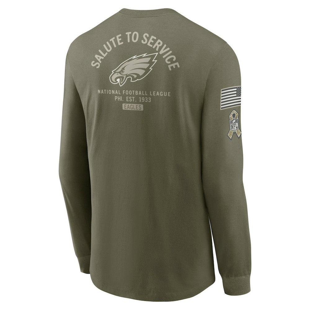 2025 Salute to Service Sideline Long Sleeve T-Shirt - Philadelphia Eagles