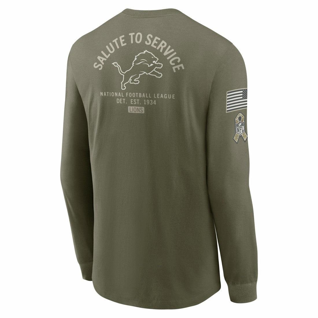 2025 Salute to Service Sideline Long Sleeve T-Shirt - Detroit Lions