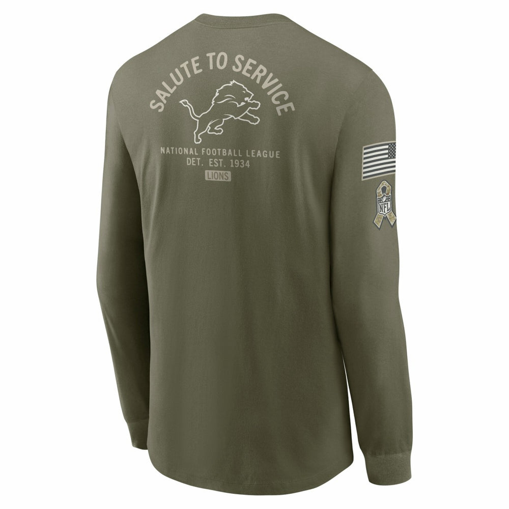 2025 Salute to Service Sideline Long Sleeve T-Shirt - Detroit Lions