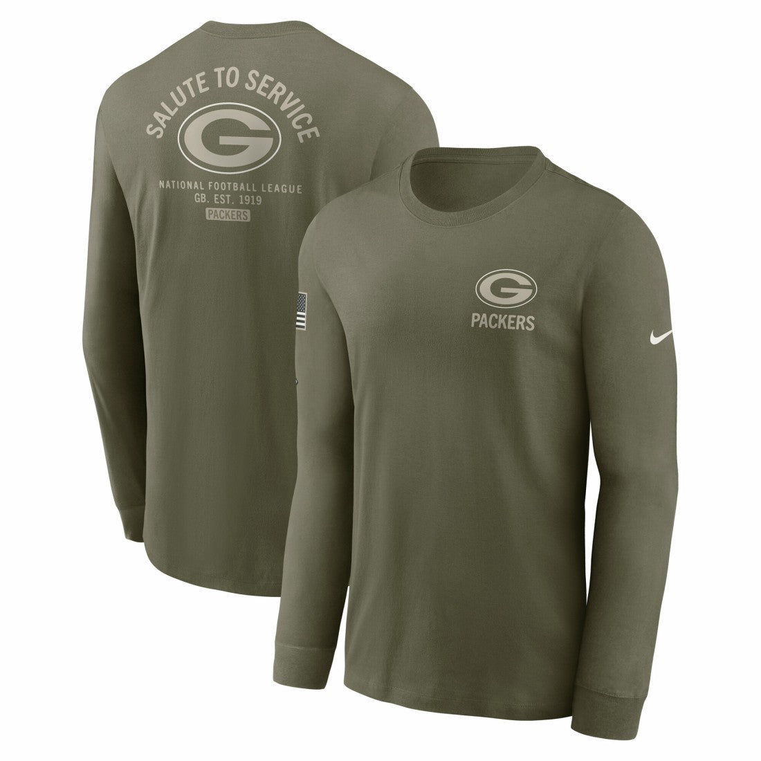 2025 Salute to Service Sideline Long Sleeve T-Shirt - Green Bay Packers
