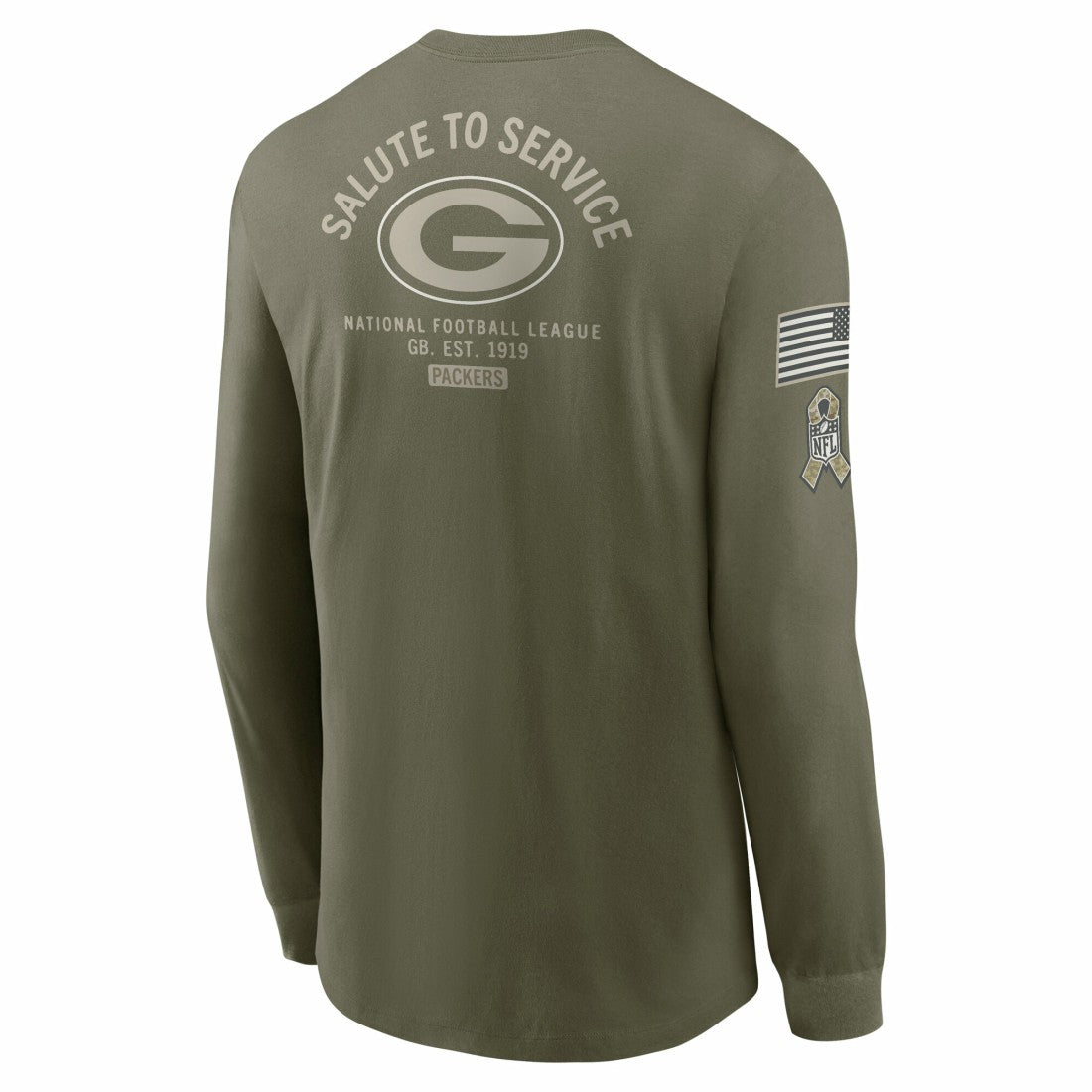 2025 Salute to Service Sideline Long Sleeve T-Shirt - Green Bay Packers