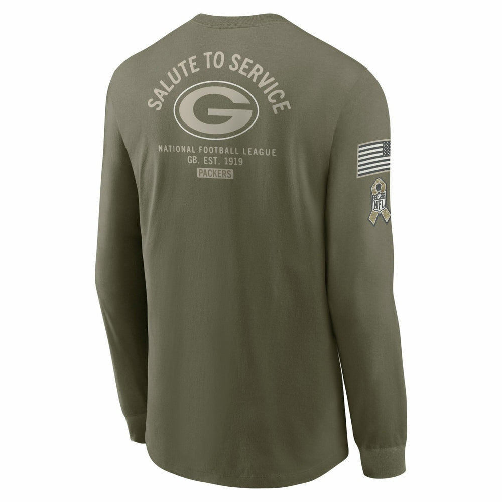 2025 Salute to Service Sideline Long Sleeve T-Shirt - Green Bay Packers