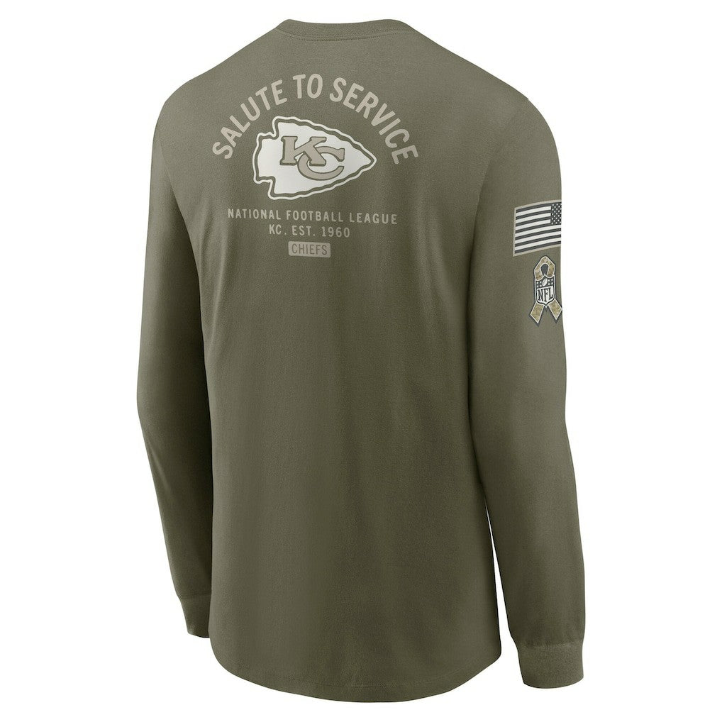 2025 Salute to Service Sideline Long Sleeve T-Shirt - Kansas City Chiefs