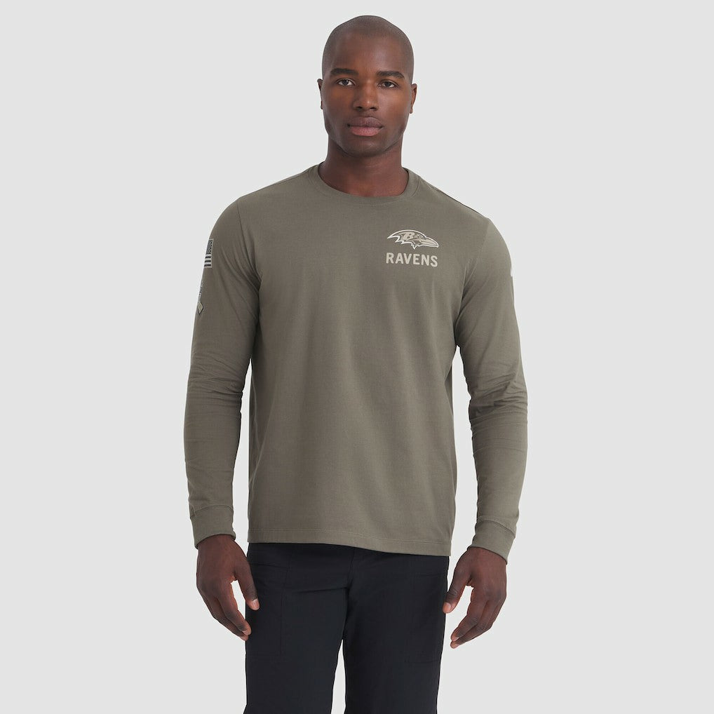 2025 Salute to Service Sideline Long Sleeve T-Shirt - Baltimore Ravens