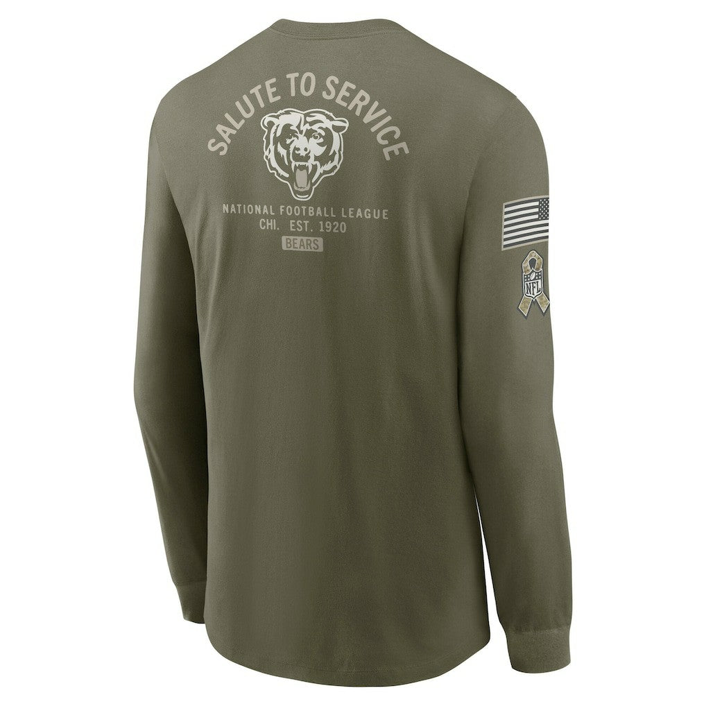 2025 Salute to Service Sideline Long Sleeve T-Shirt - Chicago Bears