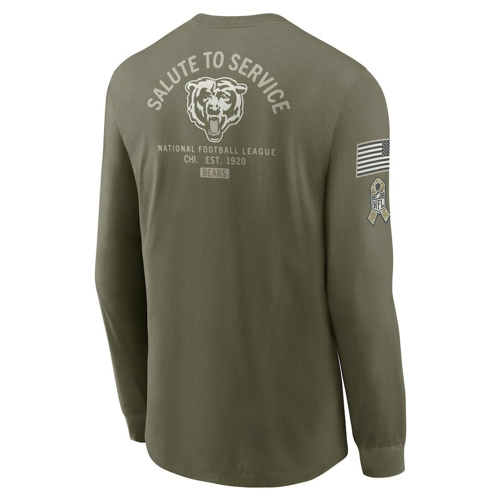 2025 Salute to Service Sideline Long Sleeve T-Shirt - Chicago Bears