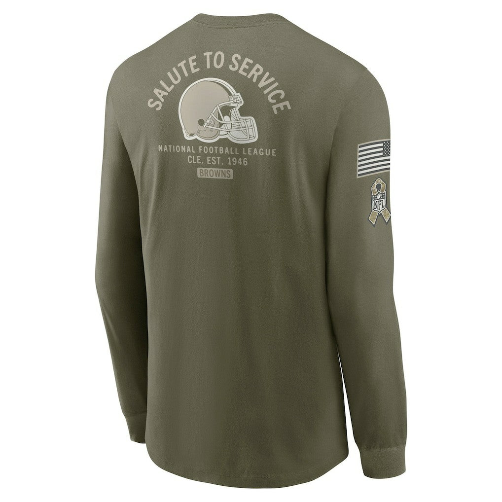 2025 Salute to Service Sideline Long Sleeve T-Shirt - Cleveland Browns