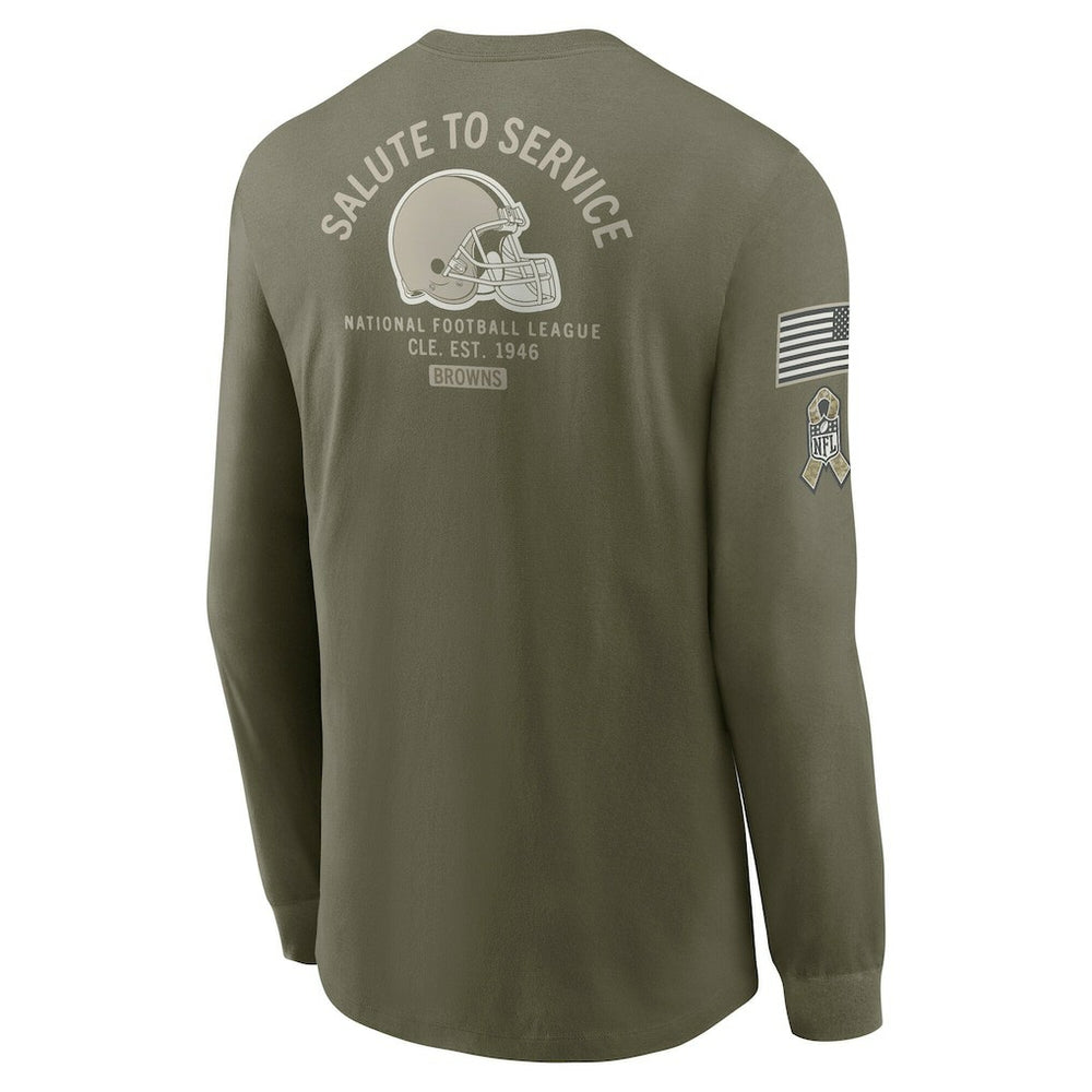 2025 Salute to Service Sideline Long Sleeve T-Shirt - Cleveland Browns