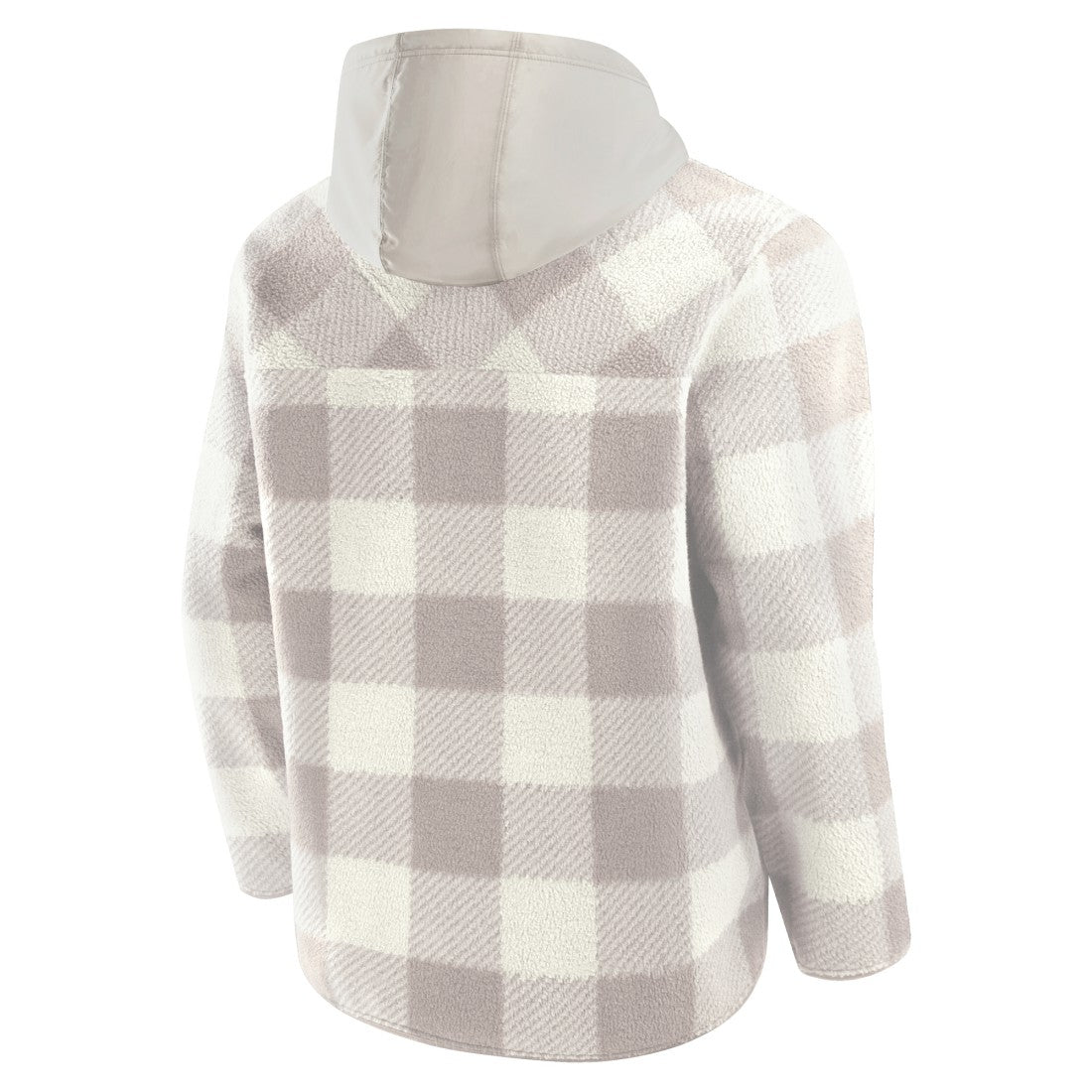 Elements Plaid Polar Fleece Quarter-Zip Hoodie - Detroit Lions