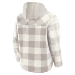Elements Plaid Polar Fleece Quarter-Zip Hoodie - Detroit Lions