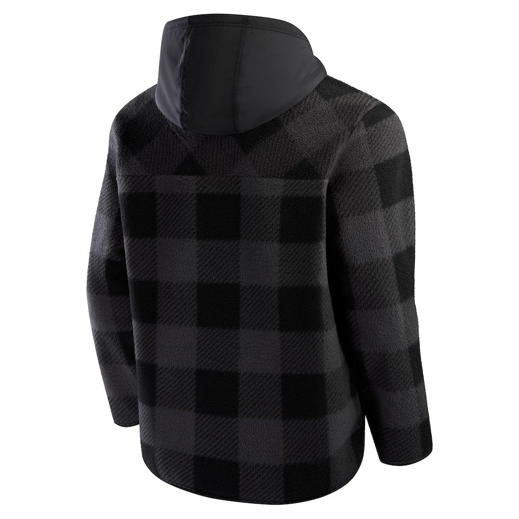 Elements Plaid Polar Fleece Quarter-Zip Hoodie - Baltimore Ravens