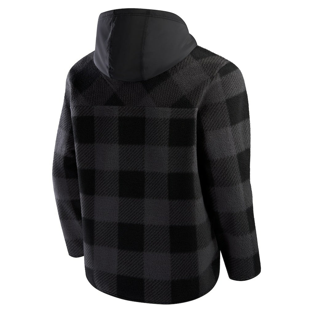 Elements Plaid Polar Fleece Quarter-Zip Hoodie - Minnesota Vikings