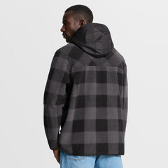 Elements Plaid Polar Fleece Quarter-Zip Hoodie - San Francisco 49ers