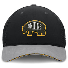 NHL Black Boston Bruins Fanatics Fundamentals Span Flex Hat