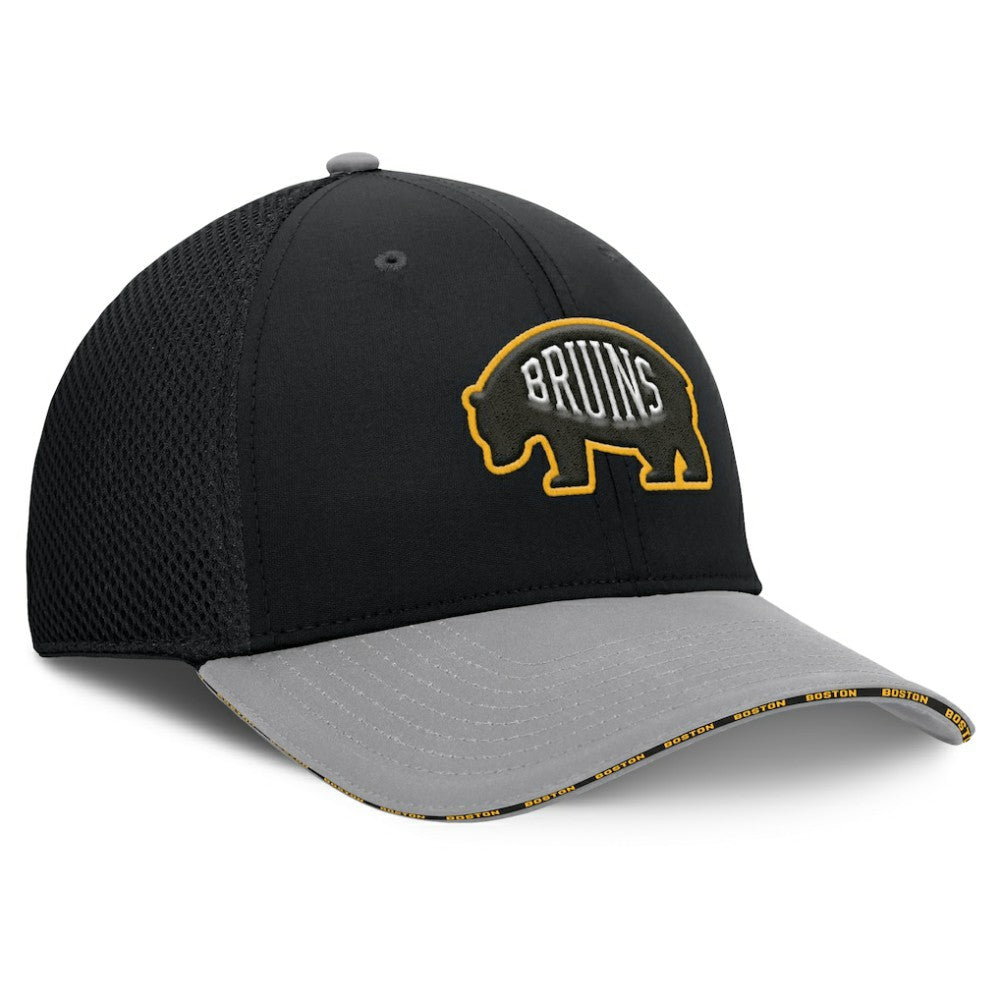 NHL Black Boston Bruins Fanatics Fundamentals Span Flex Hat