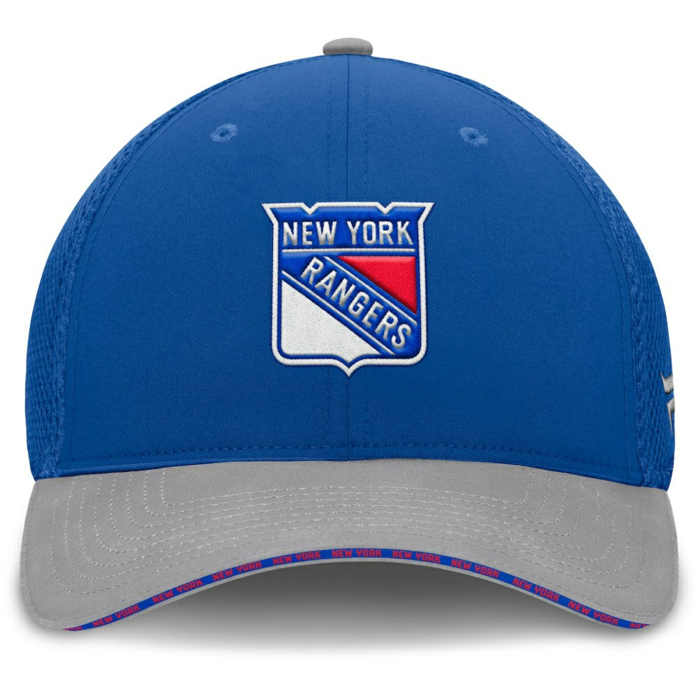NHL Blue New York Rangers Fanatics Fundamentals Span Flex Hat
