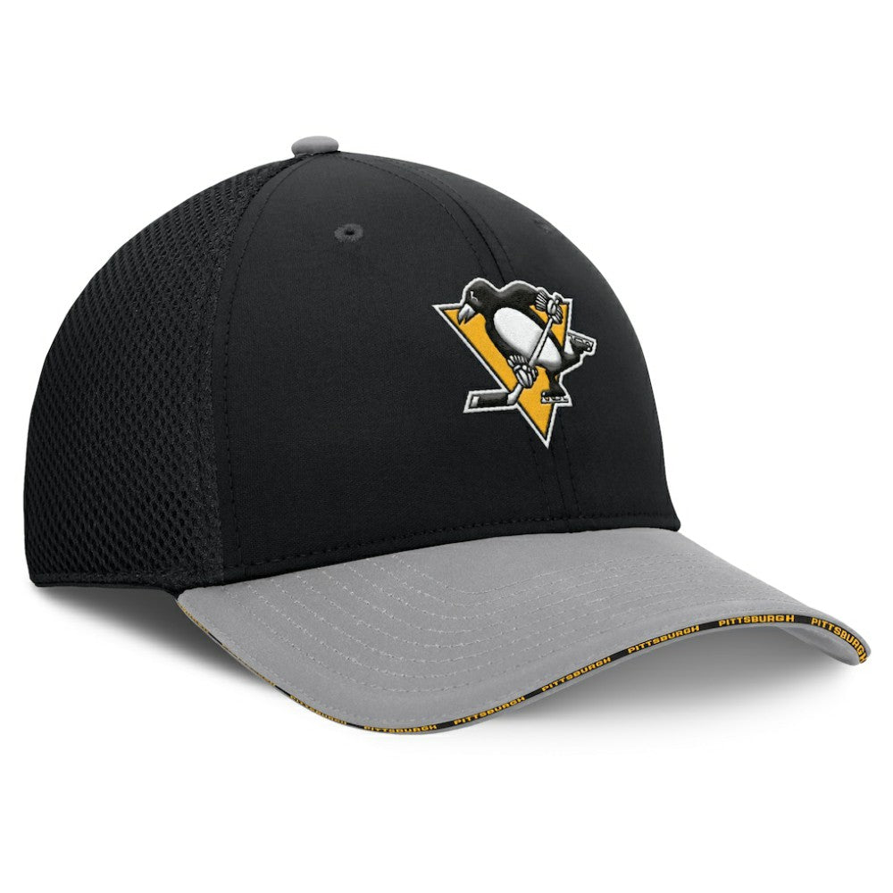 NHL Black Pittsburgh Penguins Fanatics Fundamentals Span Flex Hat