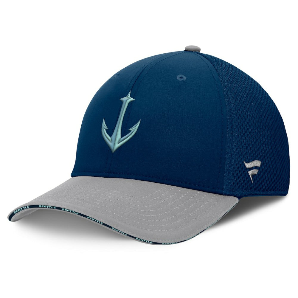 NHL Deep Sea Blue Seattle Kraken Fanatics Fundamentals Span Flex Hat
