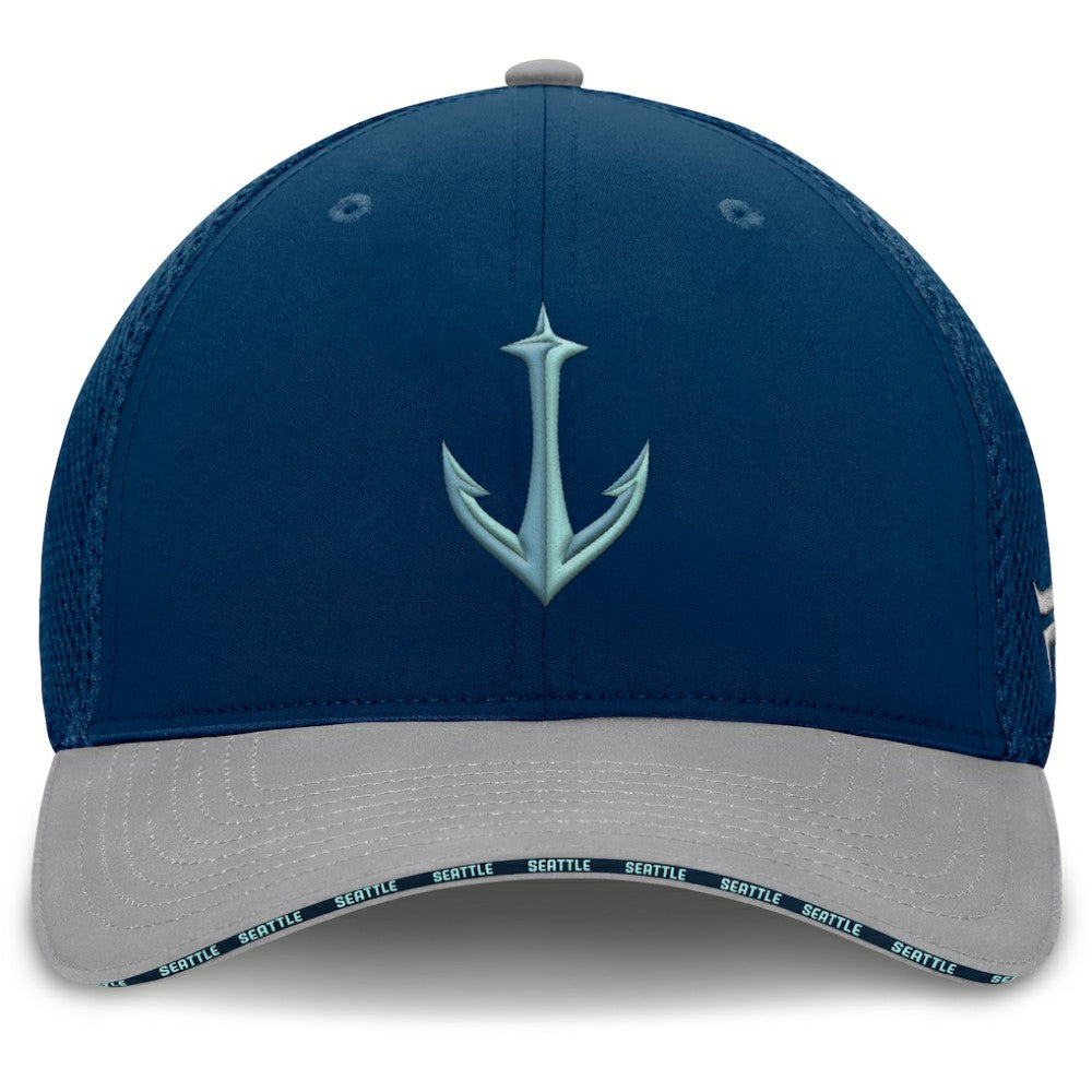 NHL Deep Sea Blue Seattle Kraken Fanatics Fundamentals Span Flex Hat
