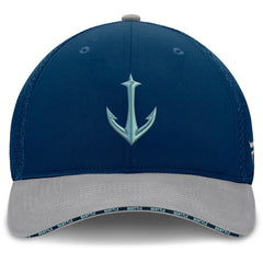 NHL Deep Sea Blue Seattle Kraken Fanatics Fundamentals Span Flex Hat