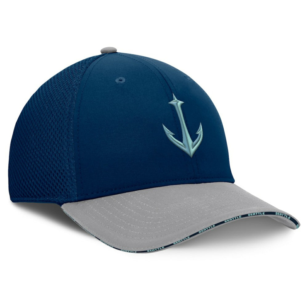 NHL Deep Sea Blue Seattle Kraken Fanatics Fundamentals Span Flex Hat