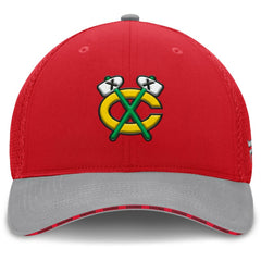 NHL Red Chicago Blackhawks Fanatics Fundamentals Span Flex Hat