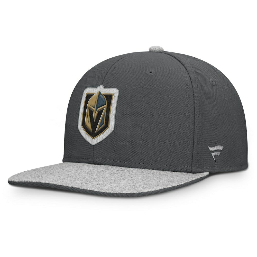 NHL Charcoal Vegas Golden Knights Fanatics Fundamentals Loden Snapback Hat