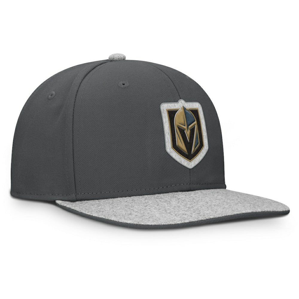 NHL Charcoal Vegas Golden Knights Fanatics Fundamentals Loden Snapback Hat