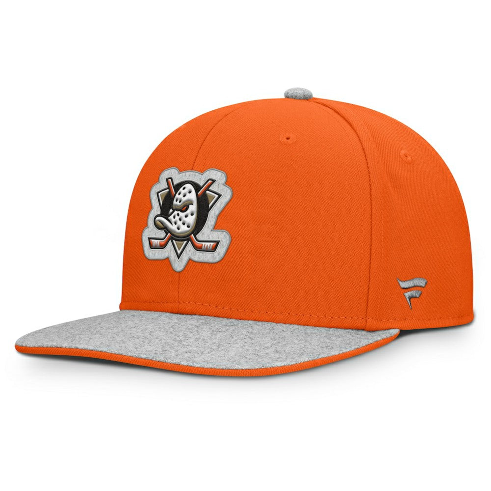 NHL Orange Anaheim Ducks Fanatics Fundamentals Loden Snapback Hat