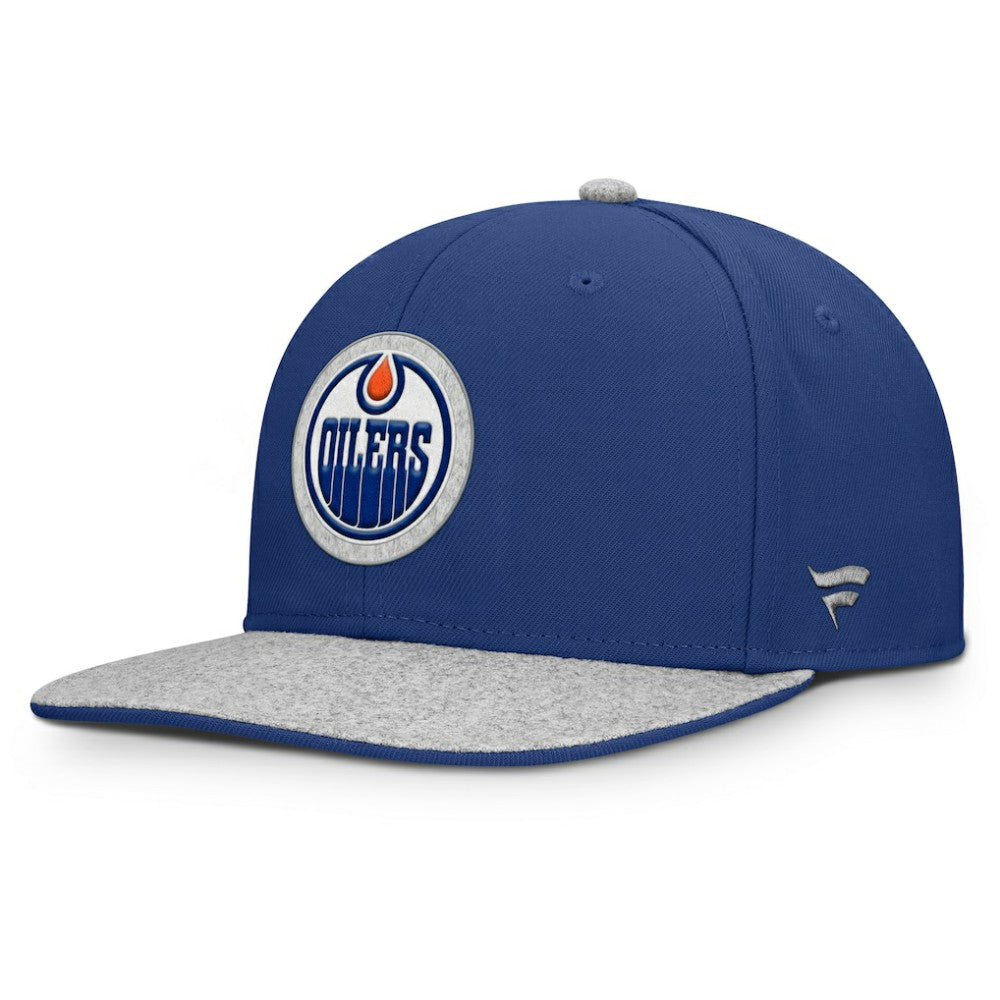 NHL Royal Edmonton Oilers Fanatics Fundamentals Loden Snapback Hat