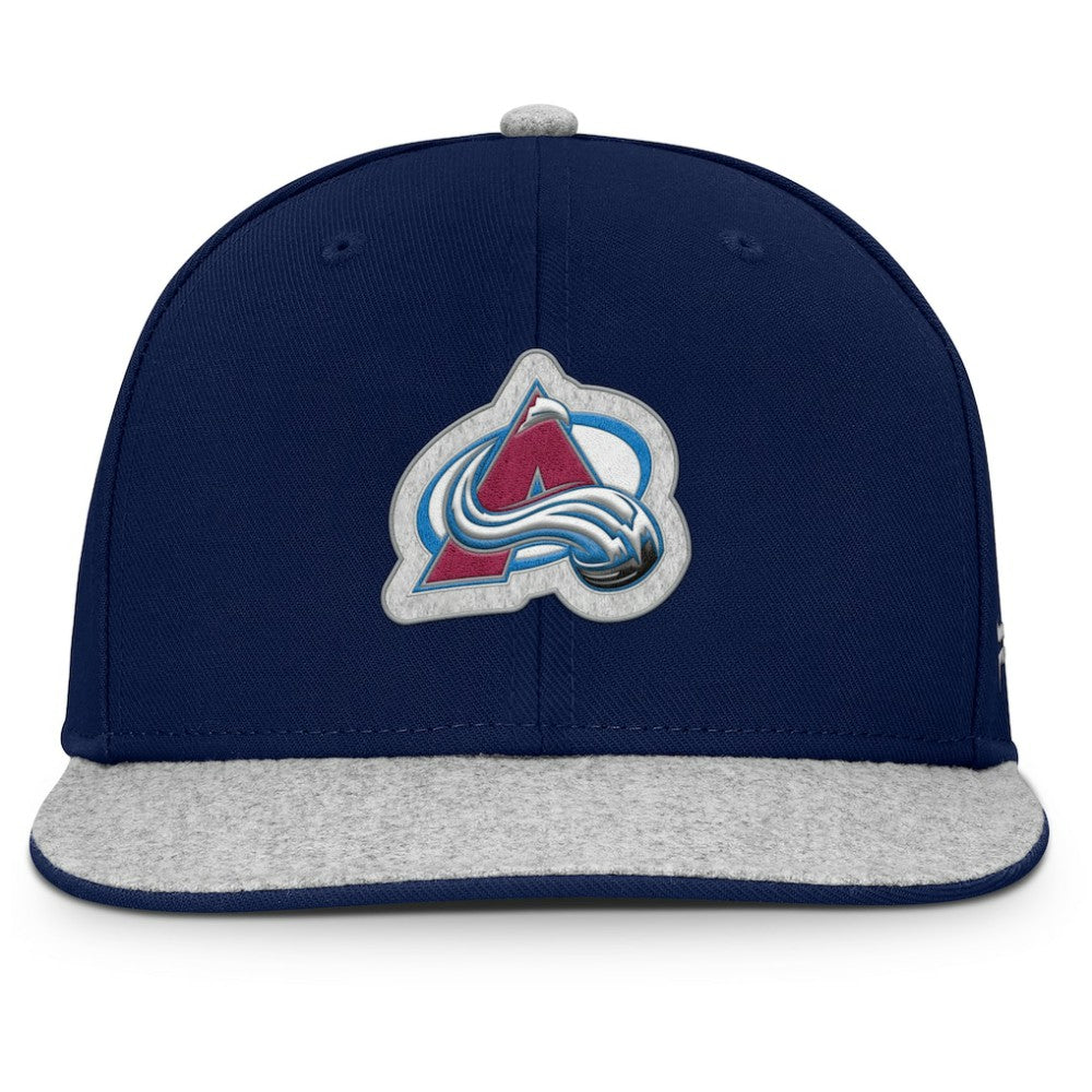 NHL Navy Colorado Avalanche Fanatics Fundamentals Loden Snapback Hat
