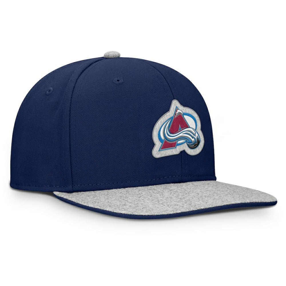 NHL Navy Colorado Avalanche Fanatics Fundamentals Loden Snapback Hat