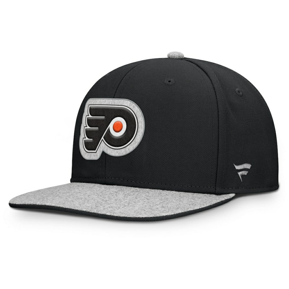 NHL Black Philadelphia Flyers Fanatics Fundamentals Loden Snapback Hat