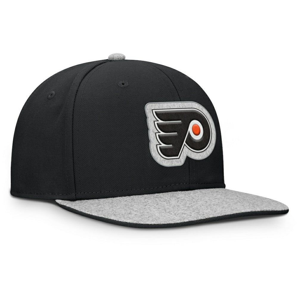 NHL Black Philadelphia Flyers Fanatics Fundamentals Loden Snapback Hat