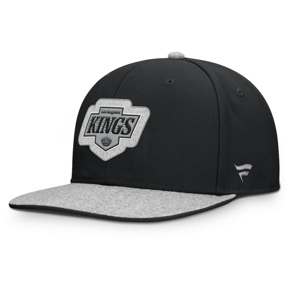 NHL Black Los Angeles Kings Fanatics Fundamentals Loden Snapback Hat