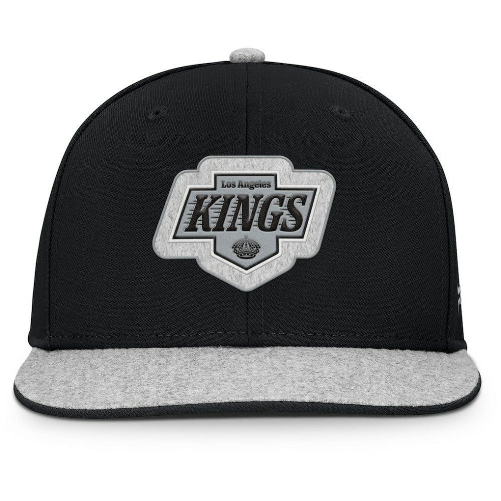 NHL Black Los Angeles Kings Fanatics Fundamentals Loden Snapback Hat
