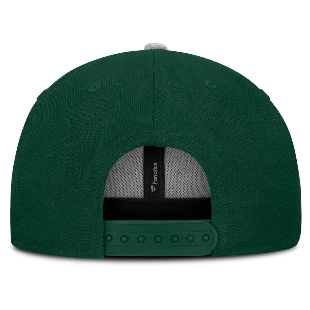NHL Green Minnesota Wild Fanatics Fundamentals Loden Snapback Hat