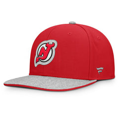 NHL Red New Jersey Devils Fanatics Fundamentals Loden Snapback Hat