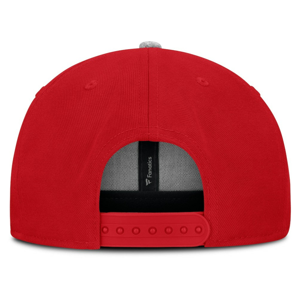 NHL Red New Jersey Devils Fanatics Fundamentals Loden Snapback Hat