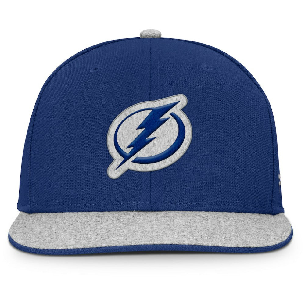 NHL Blue Tampa Bay Lightning Fanatics Fundamentals Loden Snapback Hat