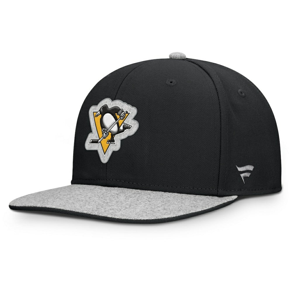 NHL Black Pittsburgh Penguins Fanatics Fundamentals Loden Snapback Hat