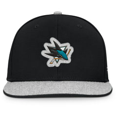 NHL Black San Jose Sharks Fanatics Fundamentals Loden Snapback Hat