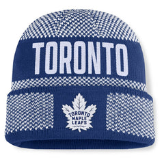 NHL Blue/White Toronto Maple Leafs Fanatics Fundamentals Shelter Cuffed Knit Hat