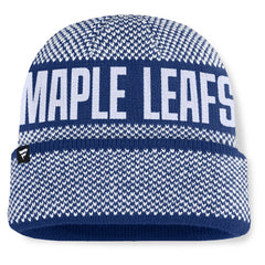 NHL Blue/White Toronto Maple Leafs Fanatics Fundamentals Shelter Cuffed Knit Hat