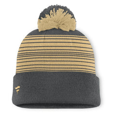 NHL Gray Vegas Golden Knights Fanatics Fundamental Spirit Cuffed Pom Knit Hat