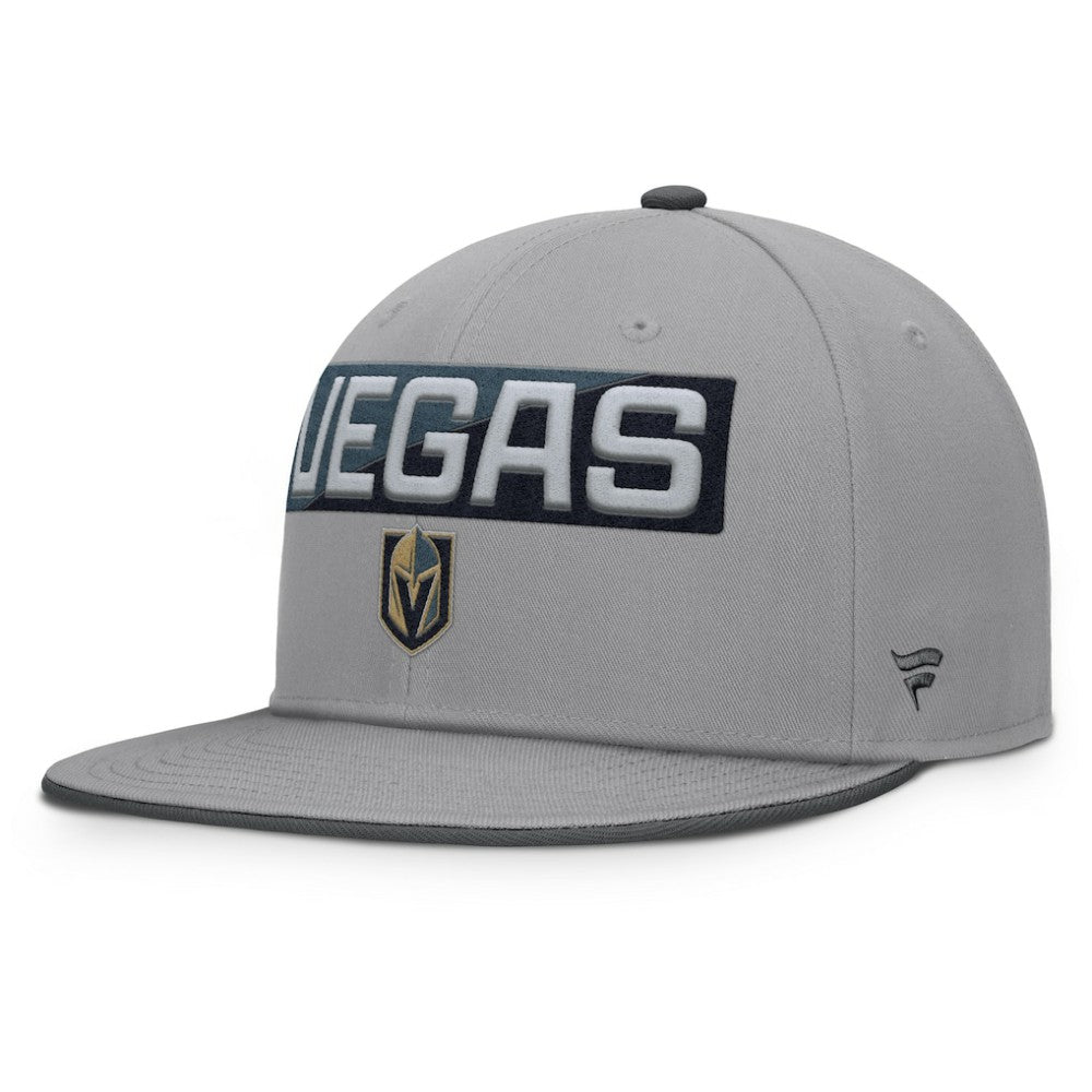 NHL Gray Vegas Golden Knights Fanatics Fundamentals Duo Split Logo Snapback Hat