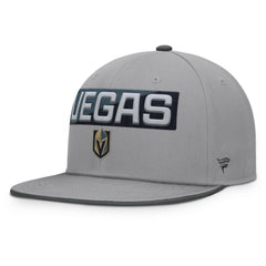 NHL Gray Vegas Golden Knights Fanatics Fundamentals Duo Split Logo Snapback Hat